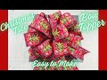 EASY CHRISTMAS TREE BOW TOPPER DIY 🎄CHRISTMAS CRAFTS HOLIDAY DECOR