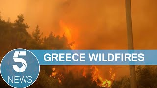Greece wildfires rage on after extreme weather events linked to climate change by UN | 5 News