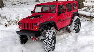 AXIAL SCX 10 II - part II - winter mission Szczytnik - Jeep Wrangler Rubicon