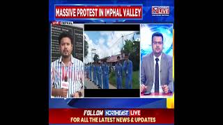 Manipur: Human Chain in Imphal Valley to Protest Drone Attacks. School Children too Join Protest