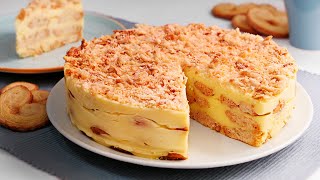 Tarta Napoleón Sin Horno muy Fácil y Deliciosa (solo 2 Ingredientes)