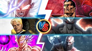 Omni God Goku VS Cosmic Armour Superman/Lucifer VS Archon/Ultra Ego Vegeta VS Kratos || In HINDI ||