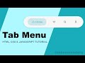 Tab Bar Menu ( Tab Menu Navigation ) with Smooth animation | HTML, CSS and JavaScript Tutorial