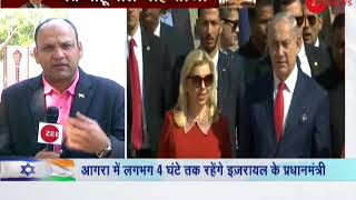 Benjamin Netanyahu reaches Taj Mahal with wife Sara, CM Yogi welcomes him