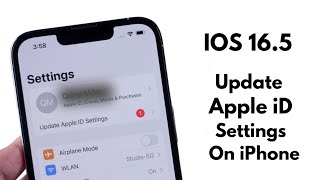 IOS 16.5 Update Apple iD Settings On iPhone iPad ! How To Update Apple iD Settings 2023