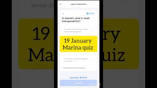 Marina protocol quiz answer today 19 January | Marina protocol quiz answer #marinaprotocol #quizansw