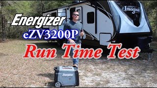 Energizer eZV3200 Runtime Test, How long can this inverter generator last on a tank of gas?