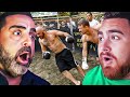 LosPollosTV And Dad React To 17 Minutes Of People Getting SLUMPED! (STREETBEEFS)