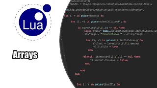 Lua Scripting Tutorial 2 - Arrays