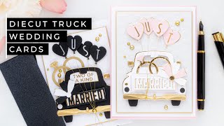 Spellbinders April 2020 Small Die of the Month - Truck Wedding Cards