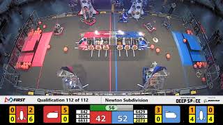 Qualification 112 - 2019 FIRST Championship - Houston - Newton Subdivision