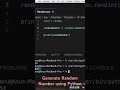 Generate Random Number using Python