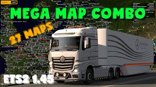 ETS2 1.45 Mega Map Combo (27 maps) ★ Promods, Roextended, Indonesia, Middle East ★ Setup Guide