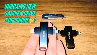 UNBOXING BRAND NEW 2-IN-1 SANDISK 256GB PORTABLE USB FLASH DRIVE FOR IPHONE LIGHTNING \u0026 USB-C TYPE!