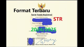 UPDATE FORMAT STR TERBARU 2024/2025 Di Web KKI