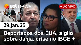 Deportados: países latinos cancelam reunião; Lula sinaliza Gleisi ministra, Janja, IBGE e+| UOL News