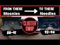 88-91 OBS Chevy Moon Gauges to 92-94 Needle Gauge swap! OBS Gauge Cluster Swap!