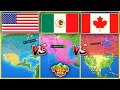 WorldBox Timelapse | USA VS Mexico VS Canada