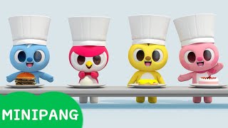 Aprende colores con Miniforce | comiendo comida al azar | Color play | Mini-Pang TV 3D Play