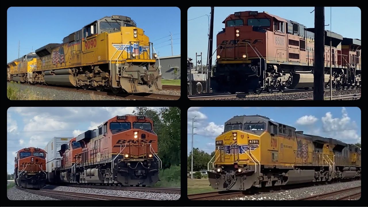 [Part 1] Trains In Rosenberg Ft EMD Trio, BNSF C4M, Warbonnet, BNSF ACe ...