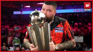 Michael Smith reacts to winning the PDC World Darts Championship 2023