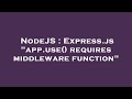 NodeJS : Express.js 