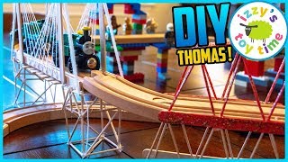 DIY TRAIN BRIDGES! Learning and DIY Crafts with Thomas Toy Trains and LEGO!