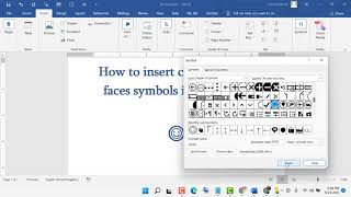 How to insert circled smiley faces symbols in MS Word