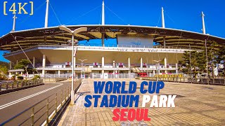 [Seoul 4K walk]🚶Sunny autumn day World cup Stadium Seoul park scenery 서울월드컵공원 ,상암동 불광천산책