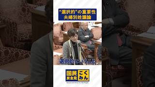 「選択的」だからこそ意味がある―夫婦別姓の本質　 #国民民主党