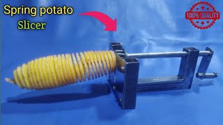 How to make a cutter !! Spring potato !! potato twister !! potato cutting !! Potato Slice