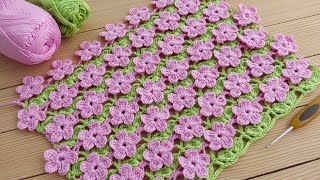 ЦВЕТОЧНЫЙ УЗОР КРЮЧКОМ вязание для начинающих EASY Beautiful Flower Pattern Crochet