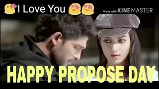 Happy Propose Day | Allu Arjun Style | Whatsapp Status Video | Valentine Day Special 2018