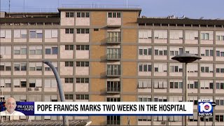 Pope Francis continues work from hospital