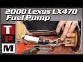 Lexus LX470 Toyota LC100 Fuel pump replacement with denso pump - Fuel pump access location