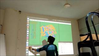 Fun With OpenCV Kinect - Projector based UI (mark 3)