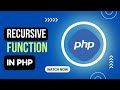 Recursive Function in PHP | A Complete Guide with Examples