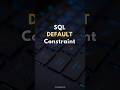 👩‍💻SQL DEFAULT Constraint👩‍💻