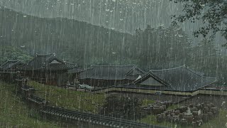 Sound of rain on roof for a deep sleep in 3 minutes - Rain in misty jungle to sleep