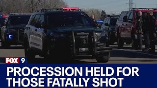 Burnsville officers, firefighter-paramedic killed: Procession held for those fatally shot