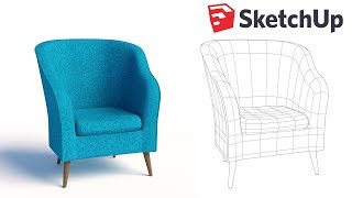 How to model an armchair with SUbD - Sketchup tutorial