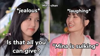 twice *shocked* when mina got jealous from this jeongyeon (ft. mina sulking)