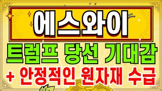 에스와이 - 트럼프 당선 기대감 + 안정적인 원자재 수급 꼭 매수하세요 지금이라도 물량 별로없다면 풀매수 해야되는 이유