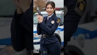 The sweet smile of female police officer #ai #police #beauty #wariors