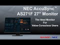 Sharp NEC Display Solutions - AccuSync™ AS271F