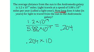 Scientific Notation Word Problems