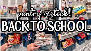 PANTRY RESTOCK CLEAN AND ORGANIZE || BACK TO SCHOOL PANTRY CLEAN AND ORGANIZE WITH ME 2022