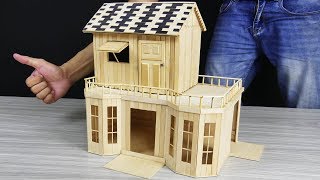 Making a Mansion House using Popsicle Stick - Model 47