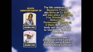 Benjamin Florius ~ Short Obituary