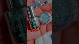 Glitter Silver Eyeshadow Nail Polish